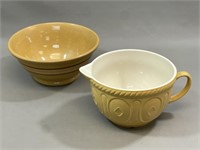 Lot: 2 Bowls, One with Spout-Magnolia, Unmarked