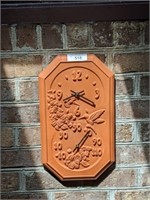 TERRACOTTA CLOCK AND THERMOMETER