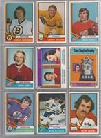 LOT OF 9 1974-75 O-PEE-CHEE HOCKEY CARDS