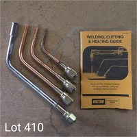 4x Cutting Torch Tips & Welding/Cutting Guide