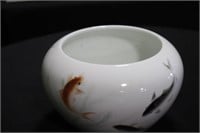 Ceramic Koi fish planter bowl