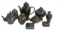 NICE COLLECTION OF 9 PIECES OF VINTAGE CLOISONNE
