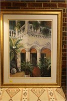SPANISH COURTYARD PRINT BY M. RODGERS