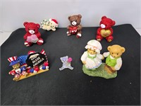 Bear Figurine Lot of 7