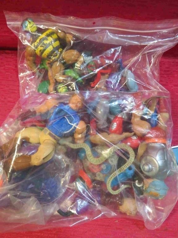 Bag Lot MOTU Action Figures Parts Collection RETRO