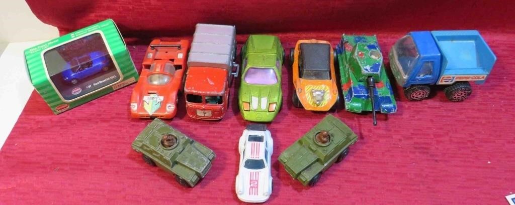 Die Cast Lot 10 Vehicles Military Slot Cars MORE