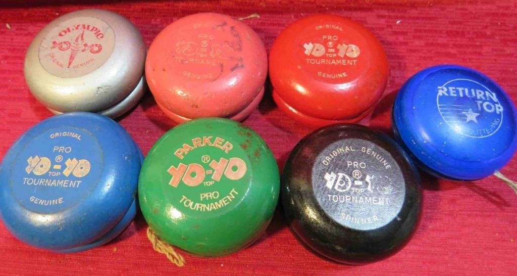 RETRO Yo-Yo Lot 7 Pro Wood Tournament Genuine