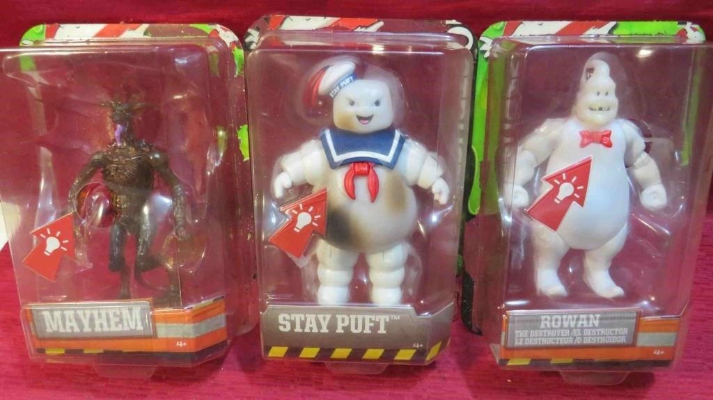 Ghostbusters Lot 3 Action Figures Stay Puff Mayhem