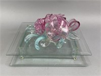 Beveled and Blown Glass Box
