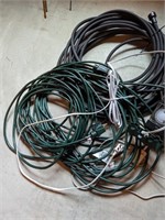 MULTIPLE EXTENSION CORDS AND HOSE