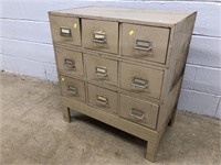 9-drawer Card File Metal Cabinet