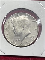 1974 Kennedy half dollar coin