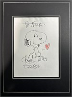 Charles Schulz Autographed Sketch
