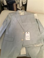 Men's Large wash & dry seersucker suit
