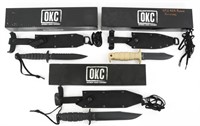 ONTARIO KNIFE CO. SURVIVAL KNIVES LOT OF 3