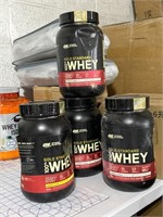Lot of 4 Gold Standard Whey protein powder 3