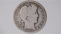 1904-S Liberty Head Barber Half Dollar