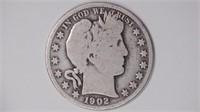 1902-S Liberty Head Barber Half Dollar