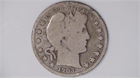 1903-S Liberty Head Barber Half Dollar
