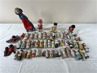 Old Japanese figurines and celluloid dolls