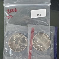 2-2006 JFK Half $1 Dollars