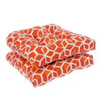 Orange Wicker Chair Cushions (3 Cushions)