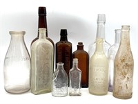 Vintage Glass Milk Bottle, RC Soda Bottle,