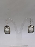 SIGNED GK 800 SILVER PIERCED EARRINGS