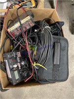 ELECTRONICS--ACDC CHARGER, WIRING, CAMERA BAG