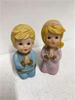 Vintage Homco Twin Children Boy & Girl Praying K