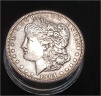 1904 Morgan Silver Dollar 90% Silver Minted in