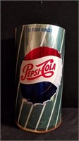 Pepsi-Cola Metal Trash Can