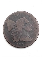 1794 Head of 95 Flowing Hair Cent