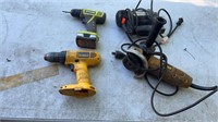 4 Power Tools including Handheld Grinder,