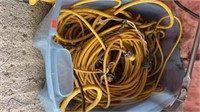 Tote of Various Extension Cords