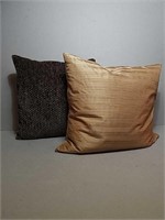 Brown and Gold Decorative Pillows.