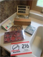Windsor Cheese Wood Box, Metal Cookie Cutters (2 M