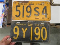 2 Ont license plates, 42, 43