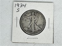 1934 S Walking Liberty Half Dollar