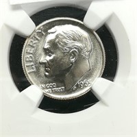 1965 SMS Dime 10c MS67 NGC