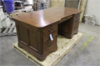 Wood Office Desk, Approx 72"x30"x30"