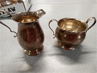 Sterling Coffee creamer and sugar bowl approx