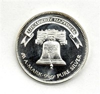 One Troy Ounce .999+ Pure Silver 1982 Life