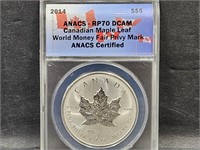 RP70 Canada Maple Leaf Silver 5 Dollar Coin