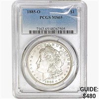 1885-O Morgan Silver Dollar PCGS MS65