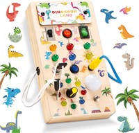 LED Dino Montessori Busy Board Toy