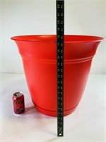 Tall red planter