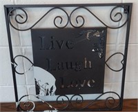 Live Laugh Love Metal 3D Sign