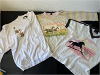 Retro horse & teddy bears shirts.