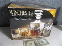 Winchester Glass 5pc Decanter & Glass Highball SET